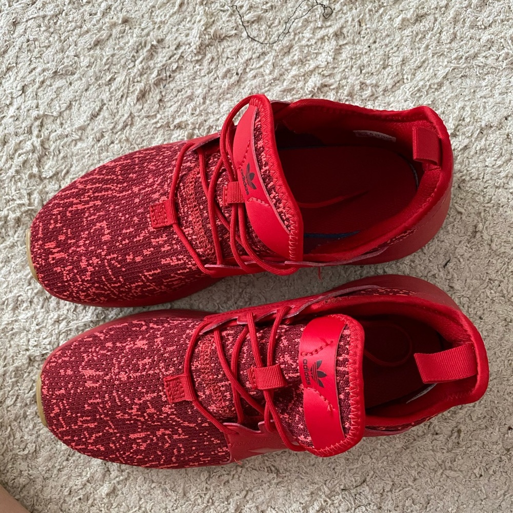 red adidas sneakers